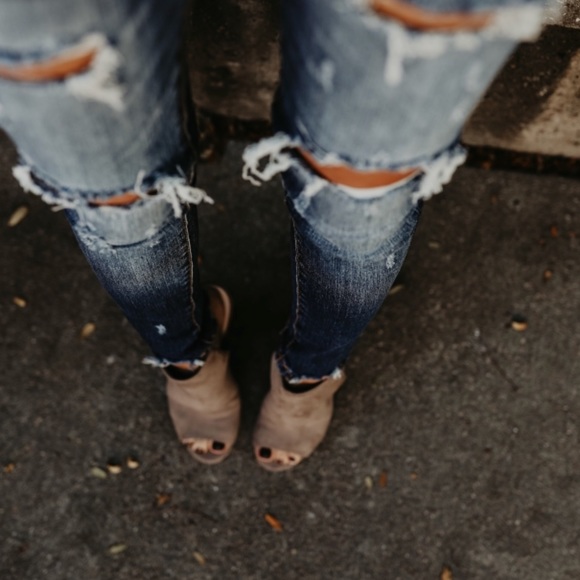 LAST 1 ❤️ SZ 11/29 Distressed Frayed Skinny Jeans - Picture 7 of 8